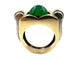 Bague 52 Bague vintage vers 1950 or jaune, émeraude et diamants 58 Facettes
