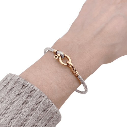 Bracelet Bracelet vintage Fred "Force 10" or et acier. 58 Facettes 34405
