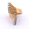 Bague 45 Bague en or jaune avec diamants 58 Facettes