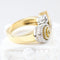 Sortija en oro amarillo con vistas de oro blanco y diamantes naturales 58 Facettes