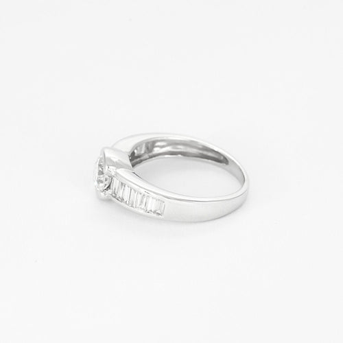 Bague 51 Bague Solitaire en or blanc et diamants 58 Facettes VES0591X2