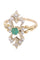 Bague 59 Bague ancienne émeraude et diamants 58 Facettes 091331