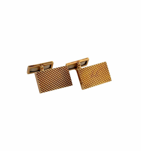 Boutons de manchette Boutons de manchettes vintage en or jaune 18 carats 58 Facettes