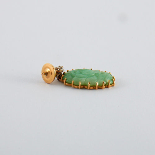 Boucles d'oreilles Boucles d Oreille Jade Diamants 58 Facettes