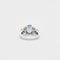 Bague 54 Bague or blanc saphir bleu diamants 58 Facettes