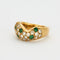 Bague 53 Bague or jaune diamants et émeraudes 58 Facettes 240404