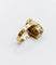 Bague 53.5 Bague cocktail vintage or jaune et scarabée égyptien en pierre dure 58 Facettes A05339