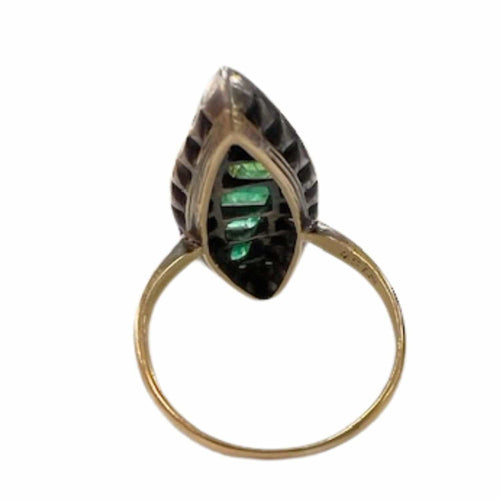 Bague BAGUE DE DESIGN ANCIEN DU DÉBUT DU XXE SIÈCLE EN ARGENT ET OR AVEC DIAMANTS 58 Facettes A1449 (4402/10)
