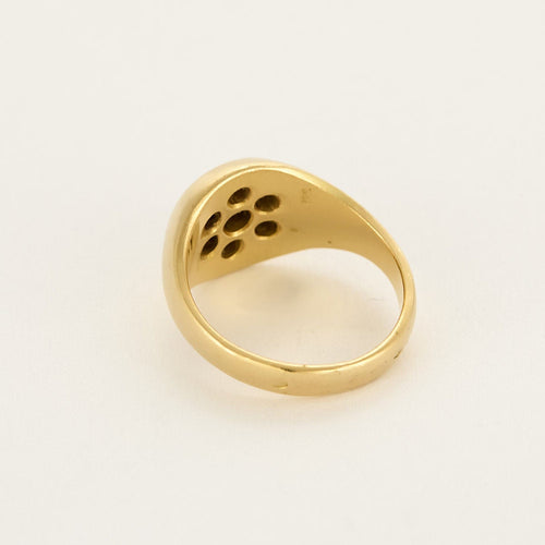 Bague 50 Bague type chevalière en or jaune et diamants 58 Facettes BEA3623