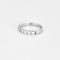 Bague 52 Demi-alliance platine et diamants 58 Facettes GU148