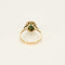 Bague 55 Bague fleur en or jaune et turquoises 58 Facettes MONTE0352