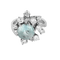 Bague 54,5 Bague en or blanc, aigue marine et diamants 58 Facettes B250583