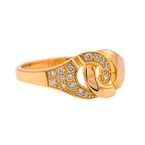 Bague 53 Dinh Van Bague  Menottes Or rose Diamant 58 Facettes 4342798RV