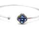 Bracelet Bracelet jonc or blanc, saphirs et diamants 58 Facettes