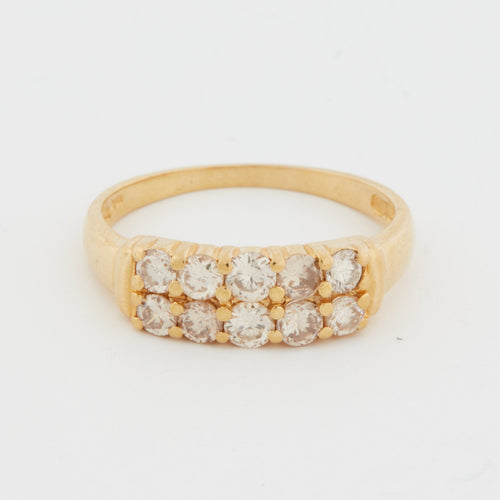 Bague 55 Bague Or Jaune avec Diamants 58 Facettes RÉF 6066/16