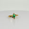 Bague Bague en or jaune avec tourmalines vertes, émeraudes taillées en facetté et diamants ronds 58 Facettes 2508012