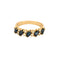 Bague 54 Bague jarretière or jaune saphirs diamants 58 Facettes