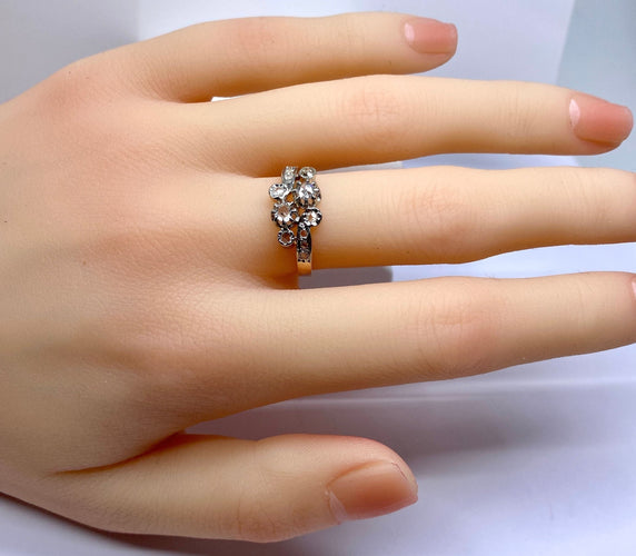 Bague 53 Bague en or 18 carats en diamants époque 1900 58 Facettes AB554