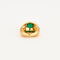Bague Bague Jonc en or jaune sertie d'une Emeraude d'environ 2 carats et de 2 diamants 58 Facettes