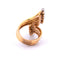 Bague 45 Bague en or jaune avec diamants 58 Facettes