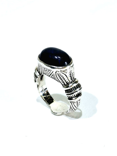 Bague 57 Bague Argent et Lapis 58 Facettes