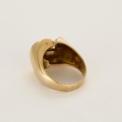Bague 57 Bague en Or rose 18k, perle de culture et diamants 58 Facettes DAX0101