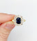 Bague 60 Bague pompadour Art Déco or et platine, saphir synthétique de 3,00 carats, diamants taille rose (circa 1920) 58 Facettes A04827