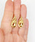Boucles d'oreilles Dormeuses victoriennes XXL or jaune formant une feuille et un fruit finement ciselés (circa 1900) 58 Facettes A04930
