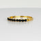 Bague 56 Bague en or jaune avec saphirs bleu foncé 58 Facettes 2505017