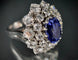 Bague 52 Bague or blanc Saphir 58 Facettes