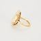 Bague 54 Bague Or Jaune Cabochon d'Opale Blanche 58 Facettes
