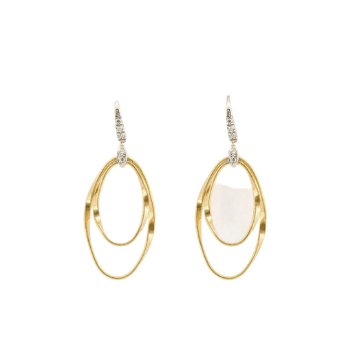 Boucles d'oreilles MARCO BICEGO - MARRAKECH ONDE - Boucles d'oreilles or jaune et diamants 58 Facettes SP2