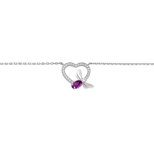Collier Collier Chaumet, « Attrape-moi si tu m'aimes », or blanc, améthyste, diamants. 58 Facettes 34987