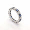 Bague 50 Alliance américaine Or blanc Diamants et Saphirs 58 Facettes