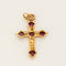 Pendentif Pendentif "Croix" en or jaune et grenats 58 Facettes ALE44232