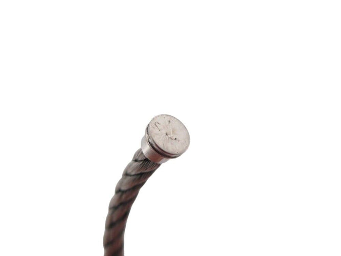 Bracelet bracelet FRED force 10 mm manille or blanc 18k cable acier t16 18cm 58 Facettes 267890