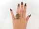 Bague 52 bague cocktail sertie pierre quartz fume t52 en or jaune 14k 31.7gr 58 Facettes 270125