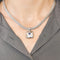 Collier TABBAH - Collier en Or blanc 18k Saphir 58 Facettes 250329
