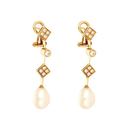 Boucles d'oreilles Boucles d'oreilles diamants perles 58 Facettes LP494/9