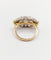 Bague 54.5 Bague marquise inversée Art déco en or 18k et platine, diamants et émeraudes 58 Facettes A06453