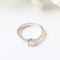 Sortija solitario en oro blanco con diamante 58 Facettes 126443