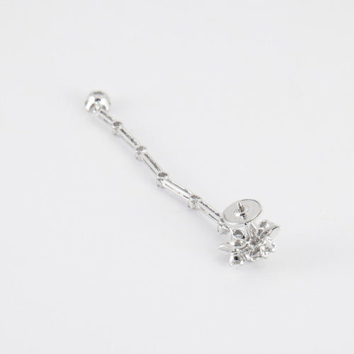 Boucles d'oreilles Pendants d'oreilles, or blanc et diamants 58 Facettes