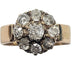 Bague 49 Bague grappe espagnole, XIXe siècle, or jaune, diamant taille ancienne 58 Facettes Q405B