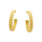 Boucles d'oreilles Créoles Tiffany & Co "Somerset" or jaune. 58 Facettes 34314