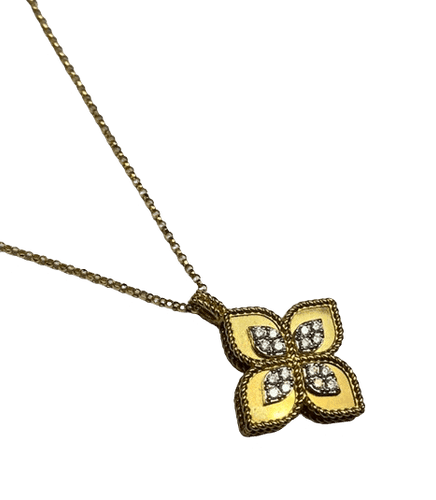Collier ROBERTO COIN - Collier venetian princess or et diamants 58 Facettes