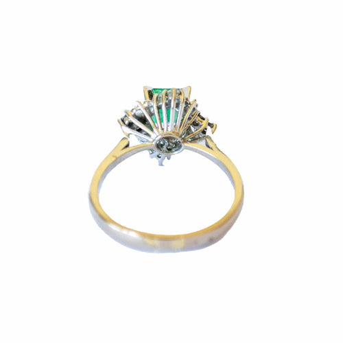 Bague 56 bague en or avec diamants et émeraude 58 Facettes Q574A(352)