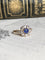 Bague 54 Bague ancienne en or 18K sertie d’un saphir et diamants 58 Facettes