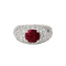 Bague 49 Bague jonc pavage diamant, rubis 1,78 carats. 58 Facettes 30945