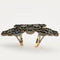 Bague 55 Bague en or jaune et argent 58 Facettes 1629