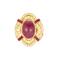 Bague 63 Importante bague or jaune et imposant rubis cabochon 58 Facettes ALGU31